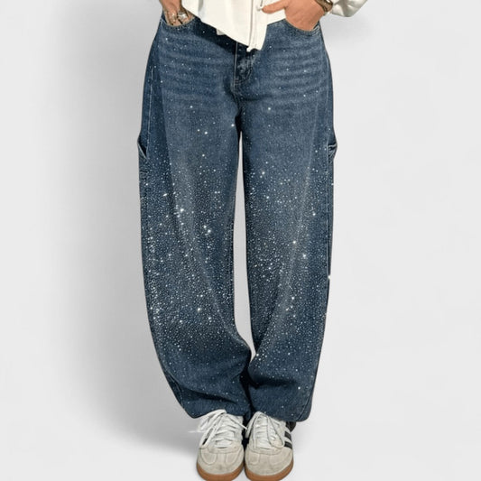 Jessie™  - Jeans Carpenter a Palloncino alla Moda con Glitter