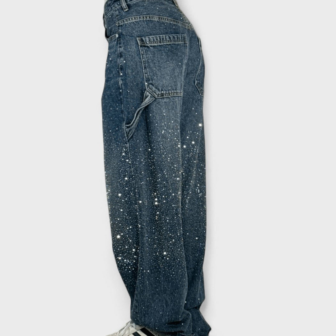 Jessie™  - Jeans Carpenter a Palloncino alla Moda con Glitter