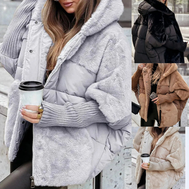 AMANDA™|GIUBBOTTO PATCHWORK CON CAPPUCCIO