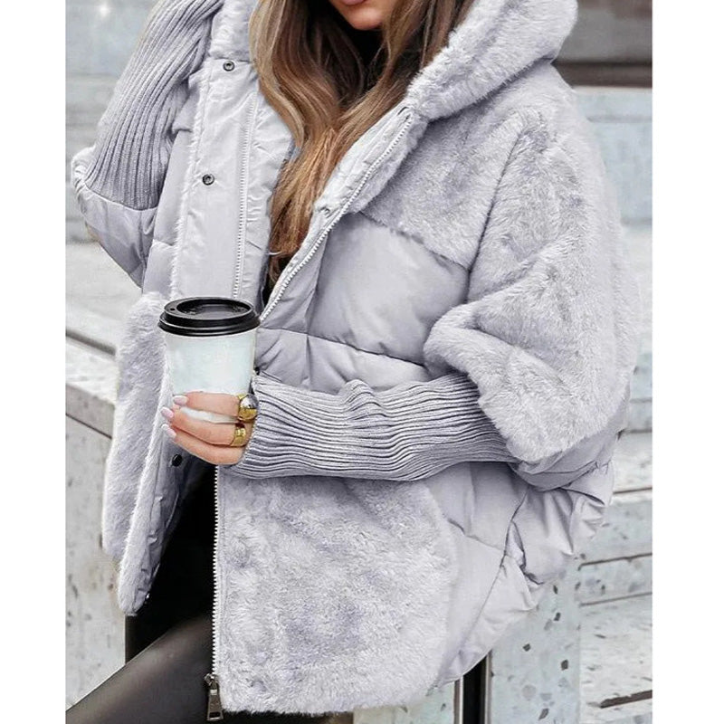 AMANDA™|GIUBBOTTO PATCHWORK CON CAPPUCCIO