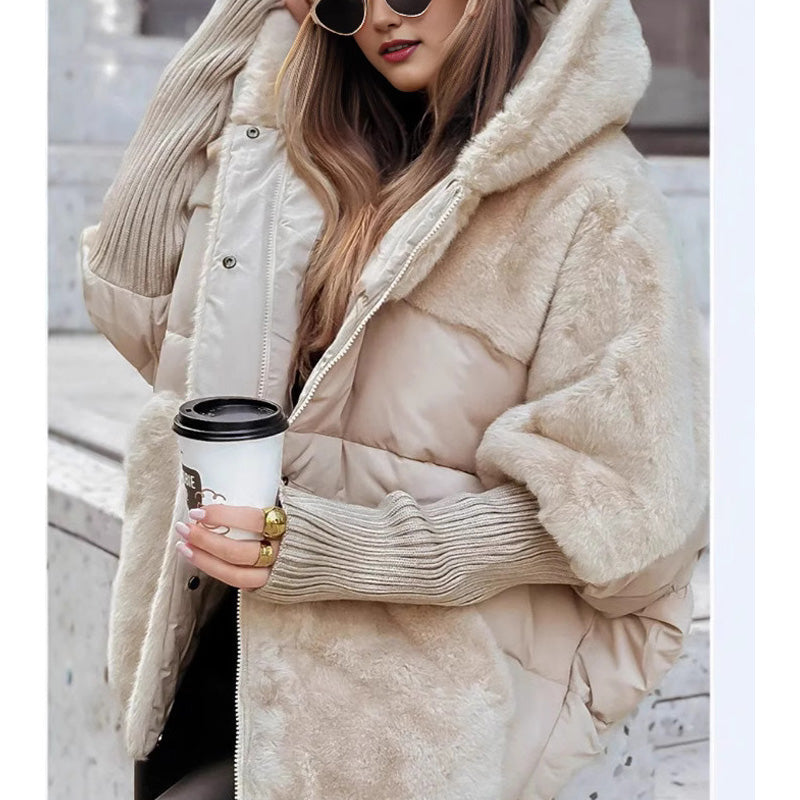 AMANDA™|GIUBBOTTO PATCHWORK CON CAPPUCCIO
